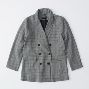 Abercrombie & Fitch - Plaid Double Breasted Blazer
